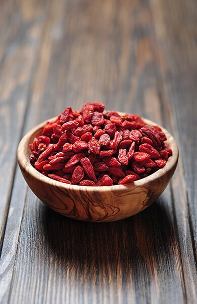 Bol de baies de goji.